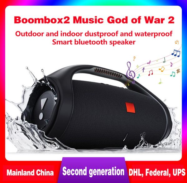 Nice Sound BoombBox2 Bluetooth Speaker Stere 3D Hifi Subwoofer Hands Outdoor Stereo portatile Subwoofer con box al dettaglio Office3190982