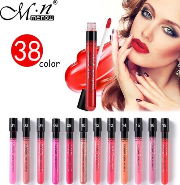 Menow Make -up Matte Lippenstift langlebige Feuchtigkeitscreme Sexy Lipgloss wasserdichte Schönheit 38 Farbe Flüssiger Lippenstift 2269978