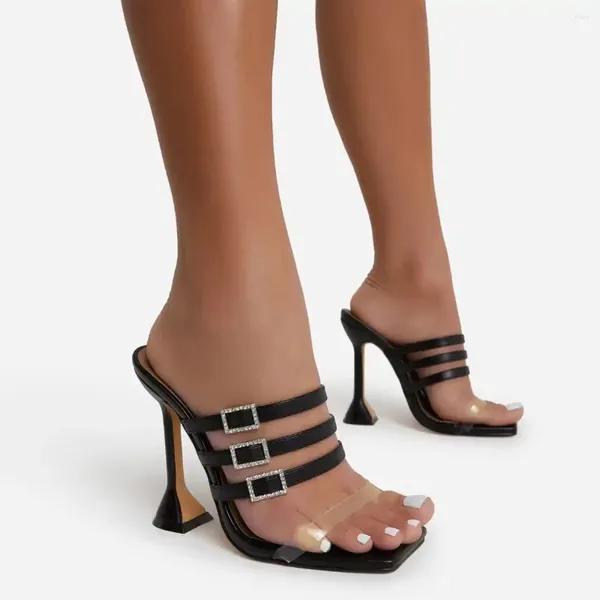 Vestido sapatos de salto saltos Slingbacks abrem a bolsa de estiletes Sandálias de verão Sandals Sling Big Size 43