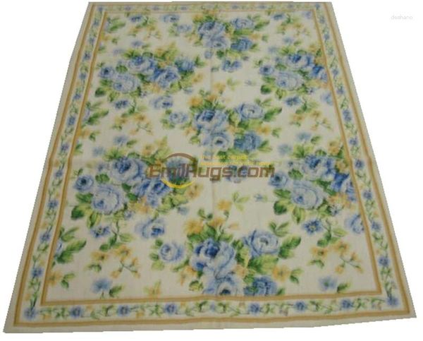 Tappeti copertura moquette Aubusson a mano a mano a mano tappeti di lana annodati