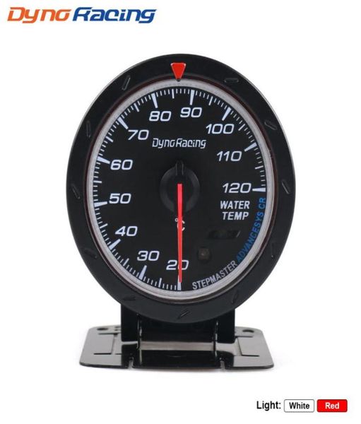 Dynoracing 60mm Auto Acqua Temperatura dell'acqua 20120 Cesius Acqua Temp METER ROSSO Il calibro di illuminazione bianca rossa con sensore BX1014691643423