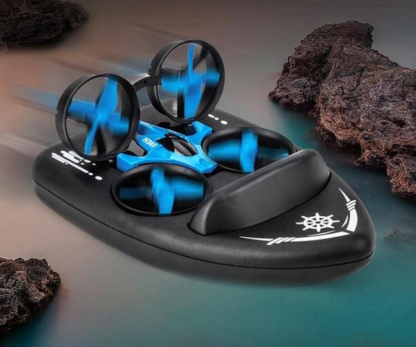 JJRC H36F Havuzlar için Mini Drone Uzaktan Kumanda Tekneleri ve Çocuklar İçin Lakesrc Araba 3in1 Sealandair Modu Değiştirilebilir Su Geçirmez HOV1658052