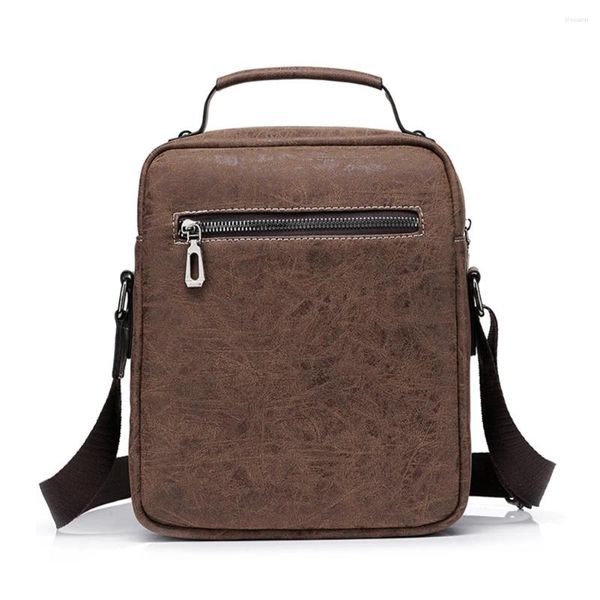 Bolsas de ombro vintage homens pu PU couro de cor sólida crossbody feminino transportar transamer mensageiro macho casual bolsas pequenas bolsas