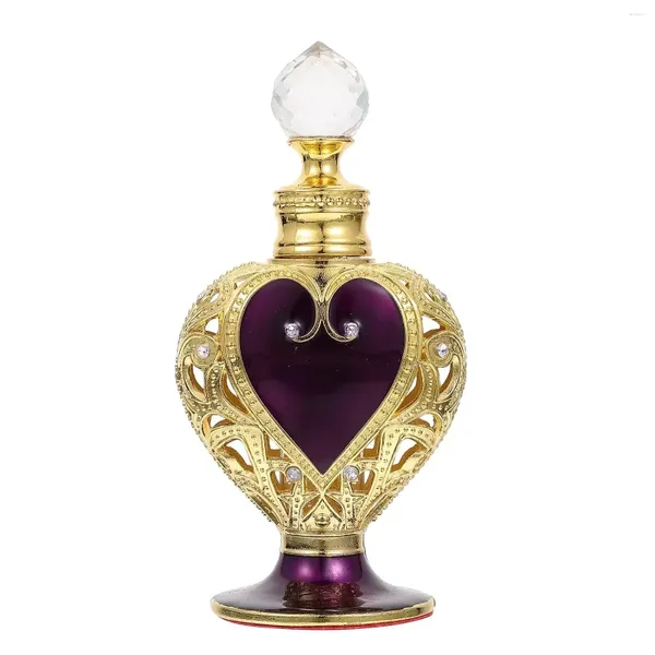 Aufbewahrung Flaschen leer Parfüm Vintage Glass Fantastische dekorative Kristallflasche lila 12 ml ätherisches Öl für die Heimreise