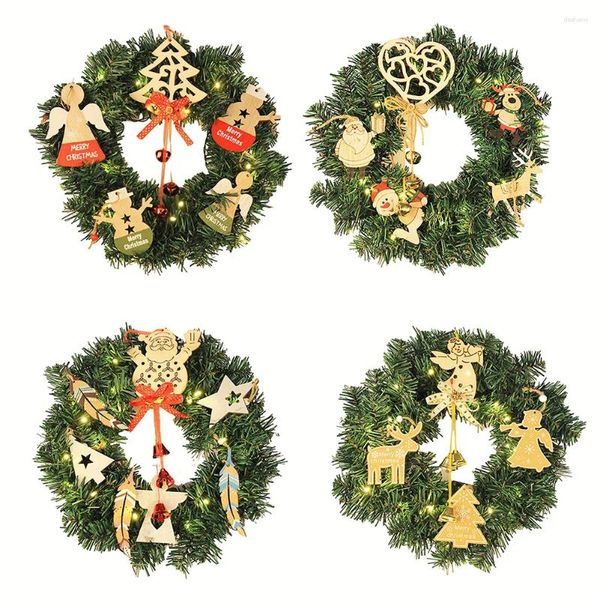 Fiori decorativi natalizi Babbo Natale per porta ghirlanda Adesivi per finestra Adesivi per pareti Oramenti Merry Decor per casa Happy Year 2024