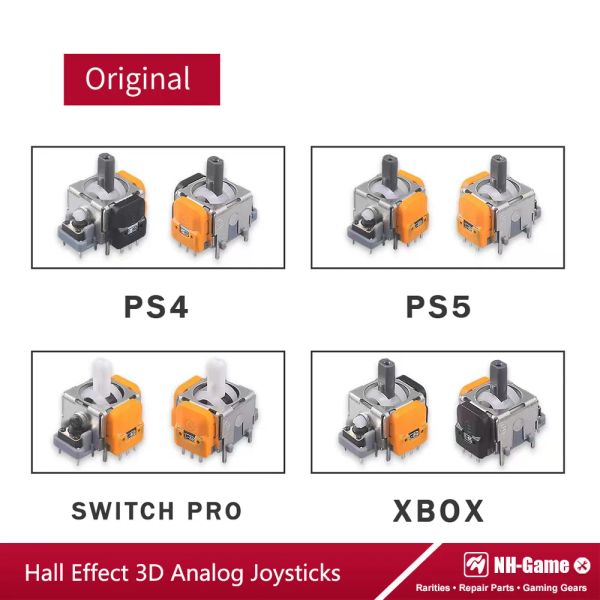 Acessórios 10pcs Terceira versão Hall Efeito Joystick para PS5 Enhanced Edition 3D Módulo de sensor analógico para PS4 para Xbox One Controller