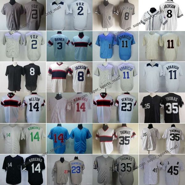 Jersey de beisebol de retrocesso 72 Carlton Fisk 2 Nellie Fox 1960 45 Michael 8 Gray Pullover 11 Luis Aparicio 1959 23 Robin Ventura 14 Paul Konerko Frank Thomas Chris Sale