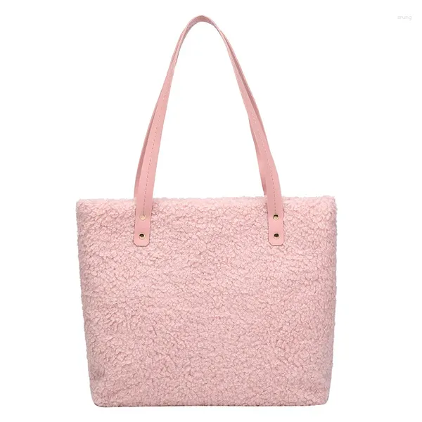 Bag Fashion Texture Plush 2024 Wild Simple Female Borse Spalla per lo shopping Mommy Big Big Big Big Big