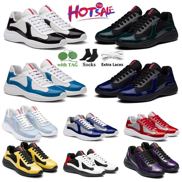 2024 Nuove Americas Cup XL SCARPE CASUALI CASATURA Speziante Speacher bianche Sneaker Green Sneakers Green Mesh America Cup for Men Lace-Up Sneaker a buon mercato Allenatori di gomma morbida bassa 38-46