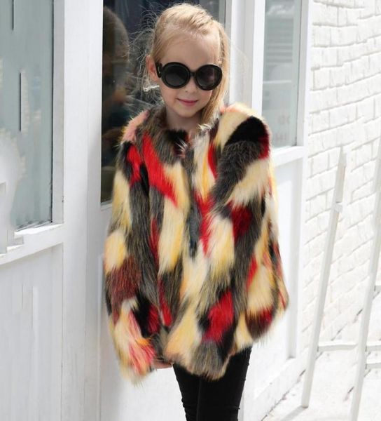 Winter warme Kleidung Fauxfur DickSolid Coat Outwear Kinder Baby Girls Accessoires Mein erstes Weihnachtsbaby Kleidung Vestiti Bambinax16070537