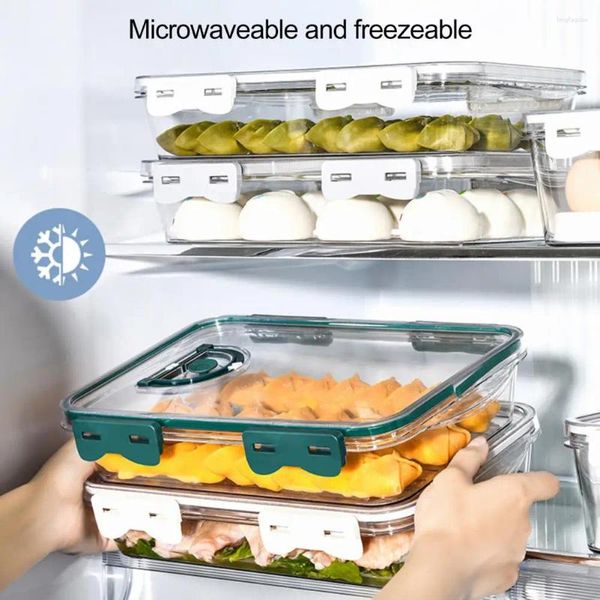 Бутылки для хранения пищевой пищевой коробки Премиум Премиум Организатор пищевых продуктов долговечный с таймером Airtight Seal Low для холодильника