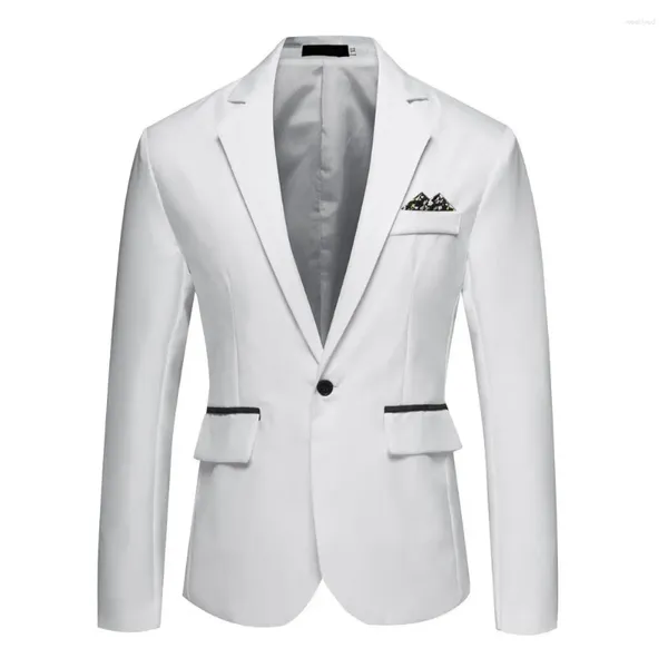 Ternos masculinos Men Ter Suit Coat Casaco Slim Fit para estilo de negócios formal Single Button With Pockets Office