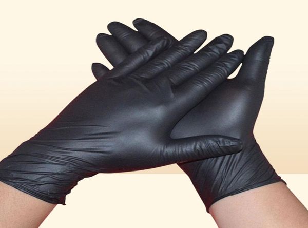 100 UNITCAJA Нитриловые перчатки черные одноразовые в качестве амбидекструального осьминога для очистки татуировки Latex Glove Hogar Industrial Glove 2012076793989