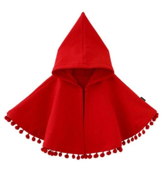 Spring Herbst Infant Hooded Poncho Jumper Mantel Baumwoll Kleinkind Cape Children Strickjacke Kleidung Baby Mädchen Cloak Weihnachten äußerewea9569565