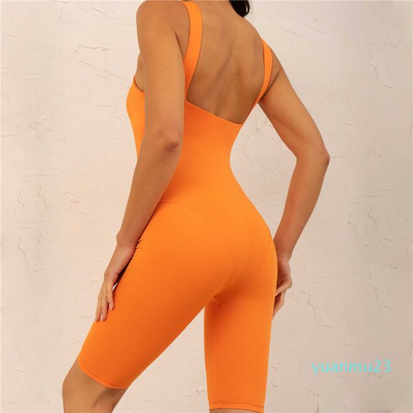 Outfit Yoga Sporty Yoga salto da yoga Domenni abbigliamento da palestra 2024lycra Fitness tute a allenamento push -up set di abiti arancione giallo rosso beige verde xs