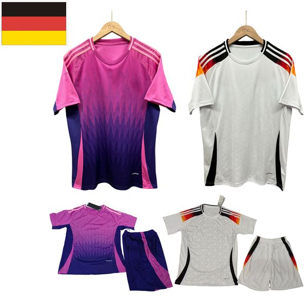 2024 Neue Germanys Fußballtrikot 2025 Deutschland Fußballhemden Klinsmann Kroos Spieler Fans Männer Kinder Sets Kit Kroos Wirtz Kimmich Fullkrug Muller Ganbry Havertz