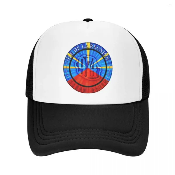 Ball Caps Custom 974 Reunion Island Flag Baseball Cap Sports Women Women's Regolable Trucker Hat Spring Snapback