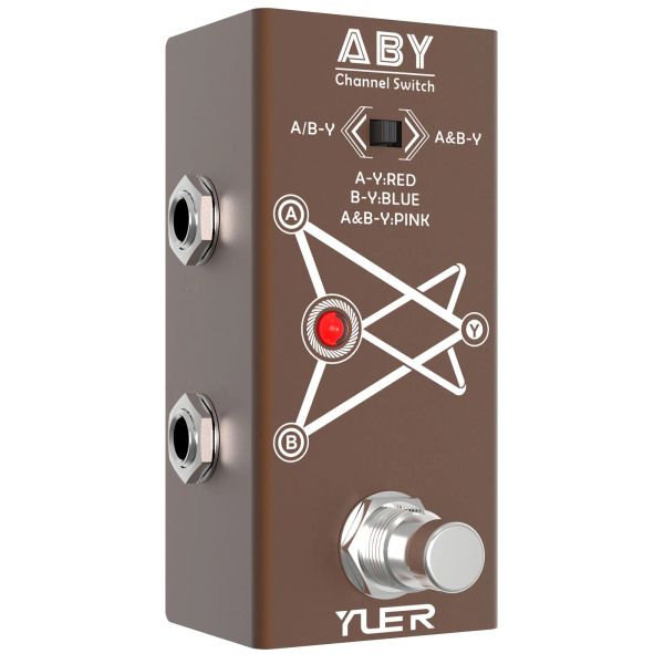 Efeito da guitarra Pedal aby canal sucurgido true bypass Full Metal Metal Shell Guitar Acessórios Mini Tipo único DC 9V