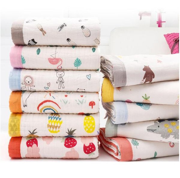 Stuff da bambino neonato mussola a 6 strati trapunta arcobaleno strato di gambo riccio per bambini039s bandiera biologica biologica coperte di passeggino biologico LJ20115367587