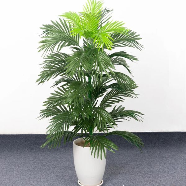 Palma tropicale da 90 cm Grande piante artificiali Fallo Monstera Silk Palm Leafs Big Coconut senza pentola per l'arredamento del giardino domestico 240415