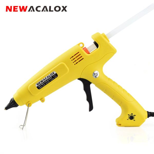 Gun Newacalox 300W Hot Melt Glue Gun Plug Plug Smart Temperature Control Copper Keater Heating 220V com calça de 11 mm