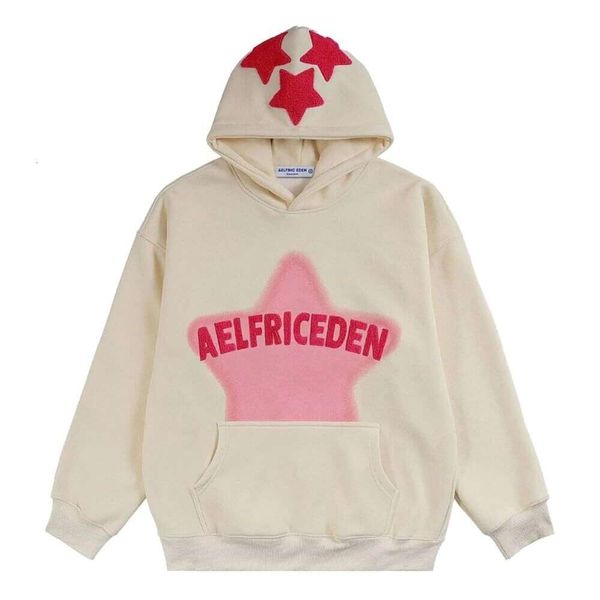 Aelfric Eden Star Graphic Hoodie Streetwear Trendência causal solar moletons com capuz de grandes dimensões