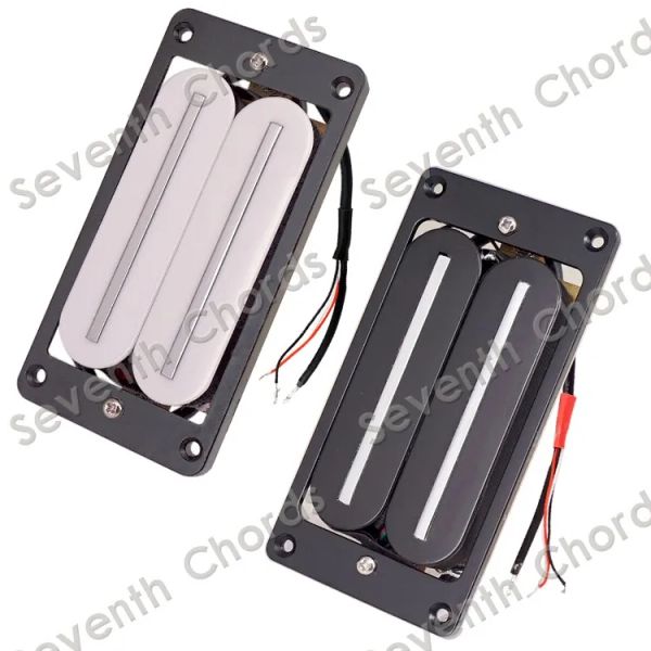 Cavi Un set di 2 pezzi Hot Gara Dual Blade Electric Guitar Humbucker Pickups / Neck and Bridge / 4 Wire White Black per scegliere