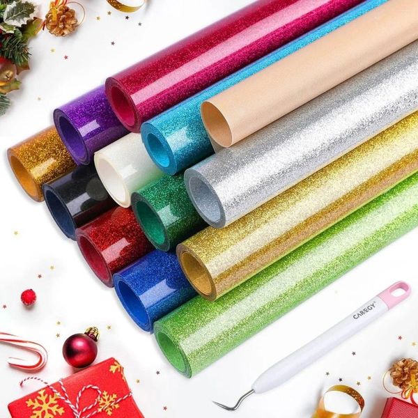 Pencere çıkartmaları Çok renkli yapışkan zanaat kalıcı rulo tasarım yazı flaş htv cam çıkartma etiketi xmas kartı diy kendi kendine yapışkan