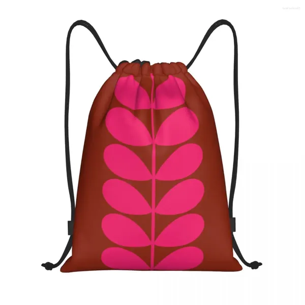 Sacolas de compras Solid São Cerise Rosa Backpack Backpack Mulheres Mulheres Ginástica Esporte SACKPACK Portátil Orla Kiely Saco Sack