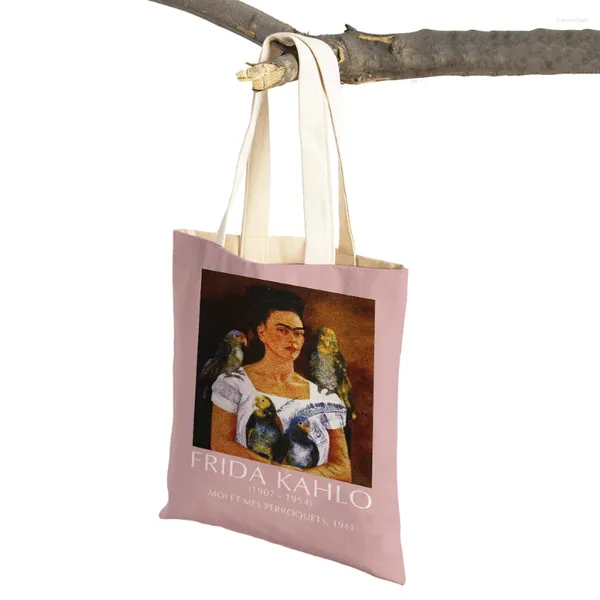 Bolsas de armazenamento Monet Picasso Parrot Butterfly Mountain Shopping Shop