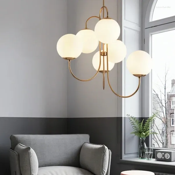 Lampadari lampadario moderno a sfera di vetro per soggiorno cucina da pranzo cucina a sospensione decorazione per la casa