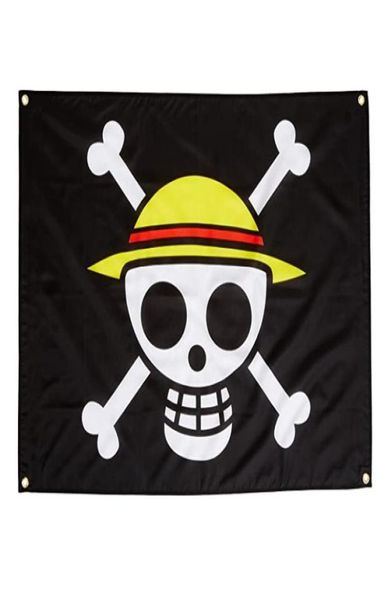 Benutzerdefinierte einteilige Strohhut -Piratenflaggen Banner 3x5ft 100d Polyester hohe Qualität mit Messing -Teilen7960494