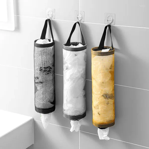 Aufbewahrungstaschen Einfacher Wandmüll Bag Home Plastik Multifunktionales Müllküche mit großer Kapazität organisieren Zubehör