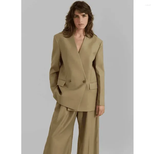 Herrenanzüge Mode Frauen 2 -teiliges Blazer Anzug Damen Bürojacke formelle Geschäftsarbeit tragen Hosen komfortable Sets