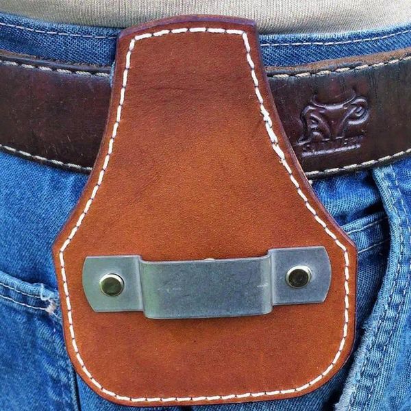 Aufbewahrungsbeutel 1PC Universal Tide Mess Halter mit Metallclip auf Gürtellederholster für Tischler -Fitmentzubehör