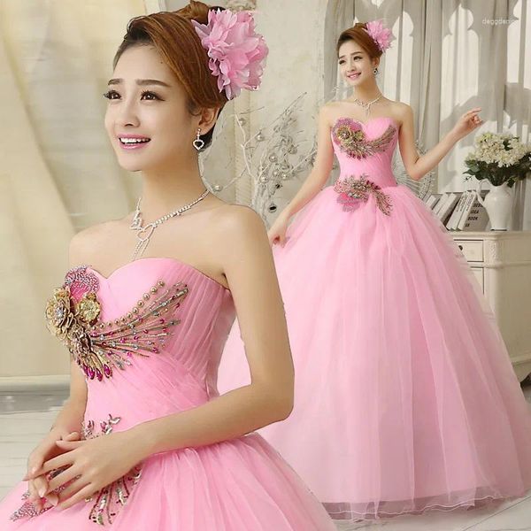 Abiti per feste Long Pink Sweat Lady Girl Women Prom Dress Evening Performance Concert