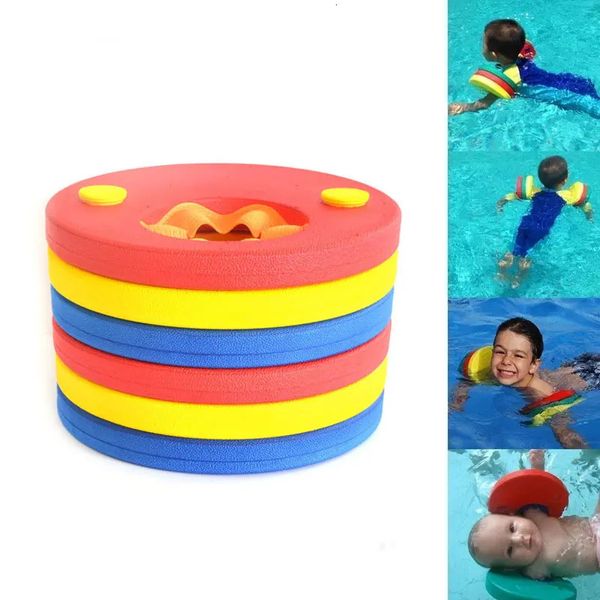 6pcs Conjunto crianças crianças EVA Discos de nadar de espuma Bandas de braço Mangas flutuantes Float Baby Nadar Exercícios Círculos Círculos 240415