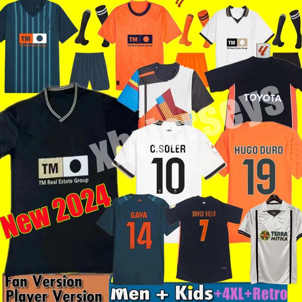 23 24 25 Валенсиас футбольные майки Cavani Guedes Gameiro Camisetas de Futbol Gaya Men Kid