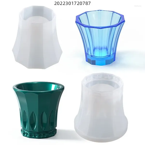 Backformen Kristallkleber Droping DIY Schleifwerkzeug geschnitten Diamantmuster Wasserbecher Vase Stifthalter Aufbewahrung Kiesel Gelform