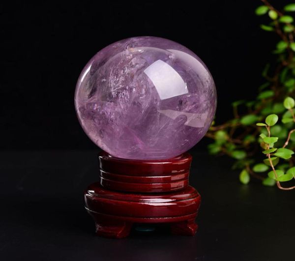 Украшение дома 4050 мм естественный рок -кварцевый аметист каменной хрустальный шар Хрустальная сфера заживление Бизнес Подарок 7810837