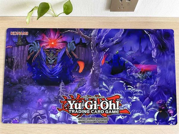 Topo cuscinetti da polso riposo yugioh tavolo playmat zombi world tcg ccg tappetino mat trading game mat tappetino da gioco mouse pad mat 60x35cm borsa gratuita