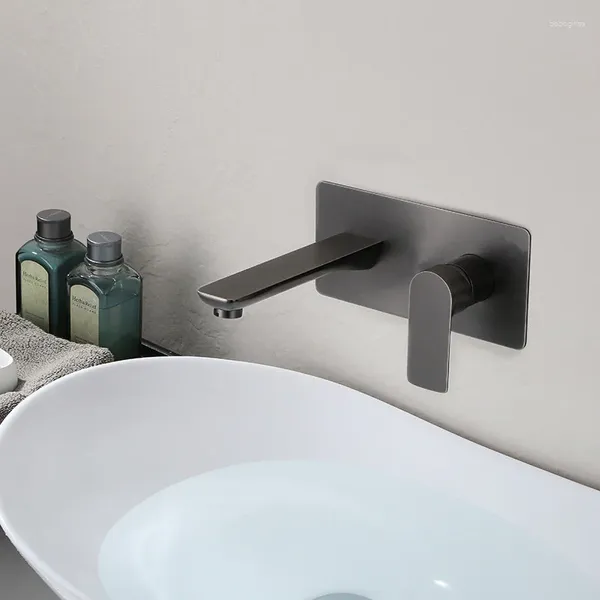 Rubinetti del lavandino da bagno yiyu marchio stupido nero incorporato incorporato separazione del rubinetto da bagno sanitario freddo e acqua