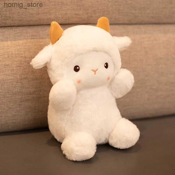 Плюшевые куклы Kawaii Cartoon Sheep Plush Toy Fucked Животные животные детские детские детские девочка девочка день рождения подарка дома декор спальни y240415