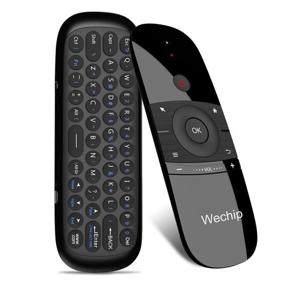 Kutu WeChip W1 Mini 2.4G uzaktan kumanda kablosuz klavye 6axis hareket algılama hava fare IR akıllı TV Android TV kutusu için öğrenme