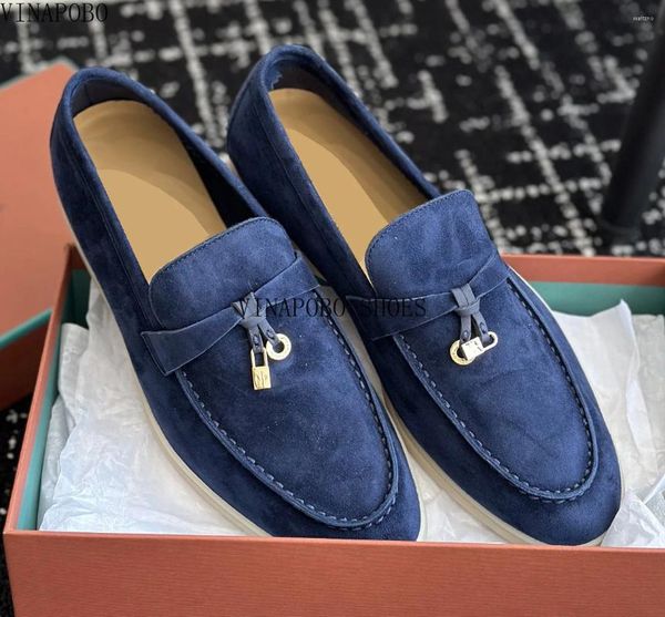 Casa-Schuhe Klassiker hochwertiger Flachlaafer Frauen echte Wildleder-Komfort-Marke Herbst Slip-on Walk Unisex 2024