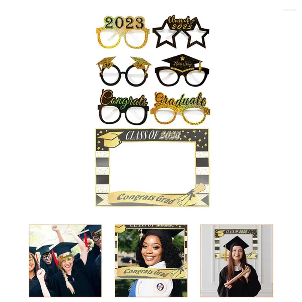 Coppe usa e getta decorazioni per matrimoni per cerimonie tela di vetro cornici di graduazione oggetti di selfie 2024 occhiali da festa?