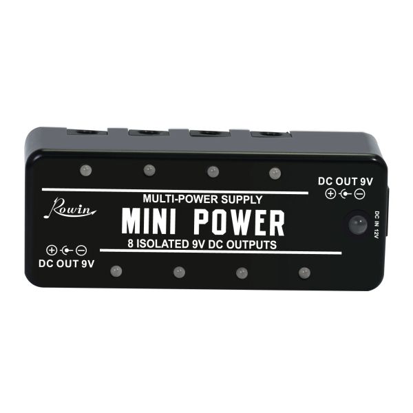 Fonte de alimentação de pedal de guitarra de cabos Multi Circuit Power 8 Isolou 9V Saída com curto -circuito Protect Rowin Lef329 Mini Power Pedals