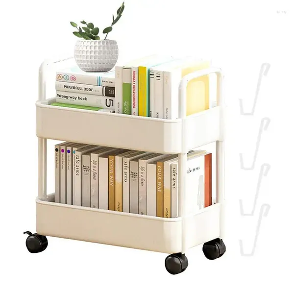 Cancellaio da cucina Raccolto mobile Bookshelf Bookcase Organizzatore di libri mobili multi funzionale per soggiorno camera da letto