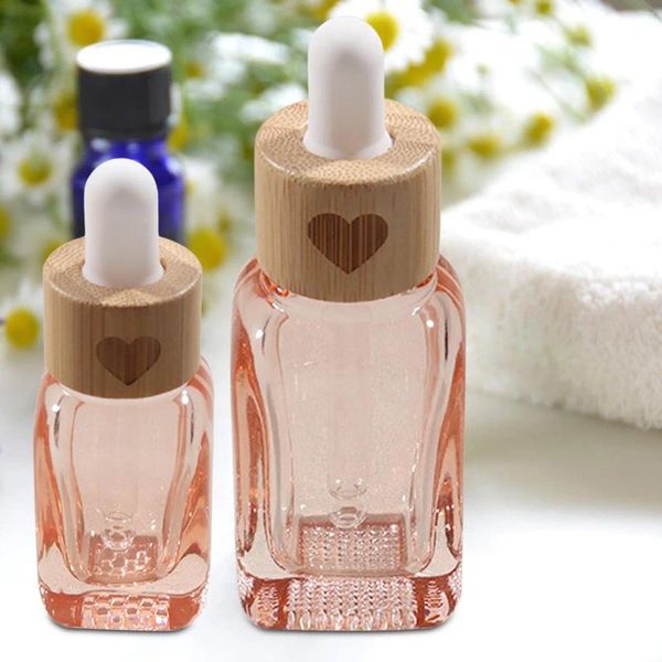 Speicherflaschen Gla -Tropfenflasche Leckdosen nachgedachtem rosa Mini Haltbarer Behälter für Flüssigkeiten ätherische Öle Parfüm Haare