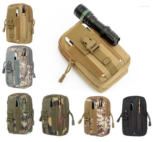 Depolama Çantaları Toptan 100pcs/Lot Açık Kamp Tırmanma Çantası Taktik Askeri Molle Kalça Bel Kemeri Cüzdan Çantası Çanta Telefon Kılıfı